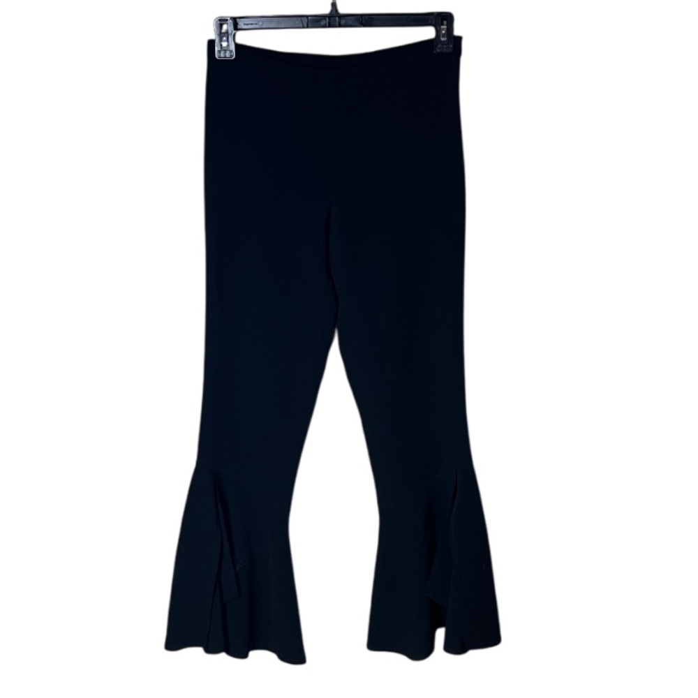 Cinq à Sept Elegant Black Ruffle Bottom Pants